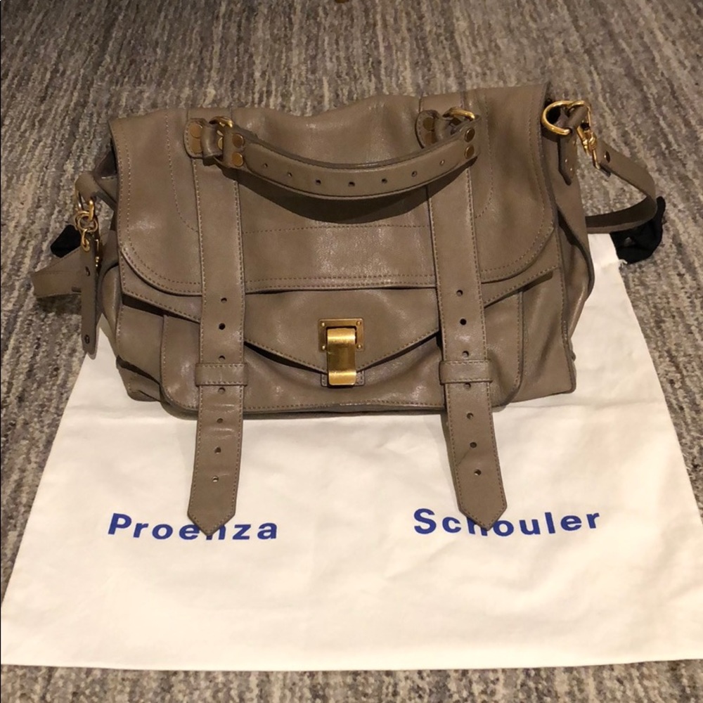 SOLD proenza schouler ps1 medium leather smoke